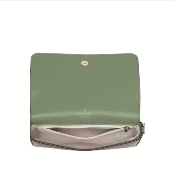 Kate Spade Lena Mini Flap Pebbled Leather Crossbody Purse Romaine - Retail $299 - Picture 5 of 6